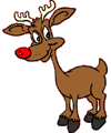 Ausmalbilder von Rudolph mit der roten Nase